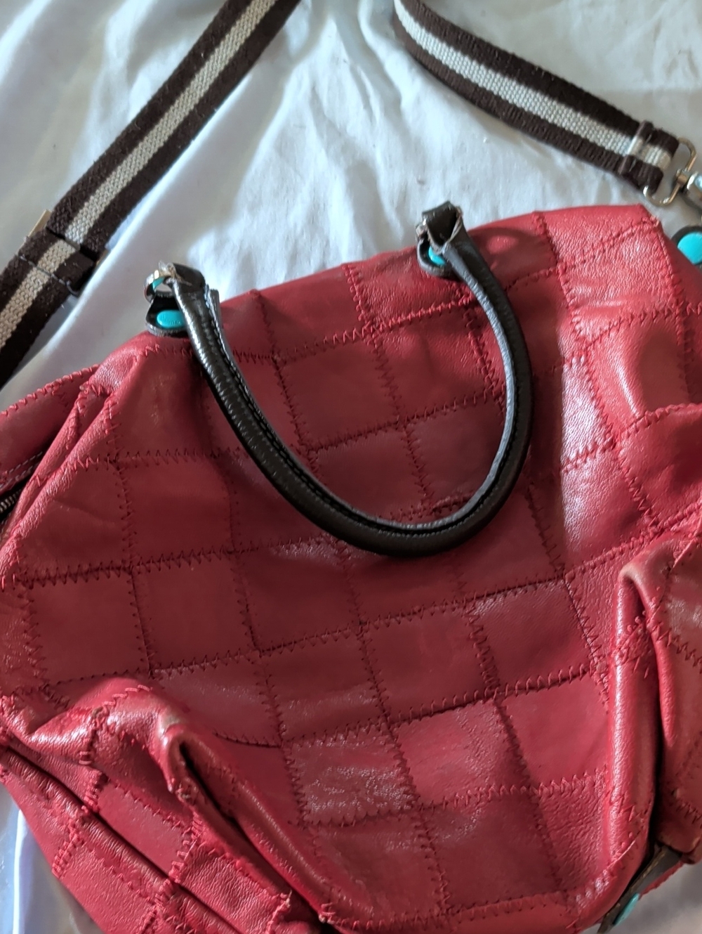 Gabs Firenze Stylish Red Quilted Women’s Handbag - Contemporary Design-